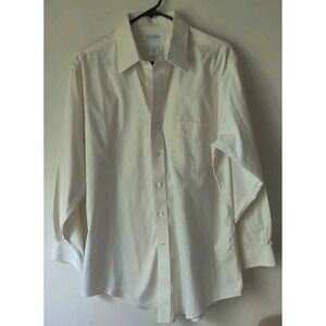 Brooks Brothers Men's Button Down Long Sleeve Shirt Pale Yellow/Cream Size 16-32